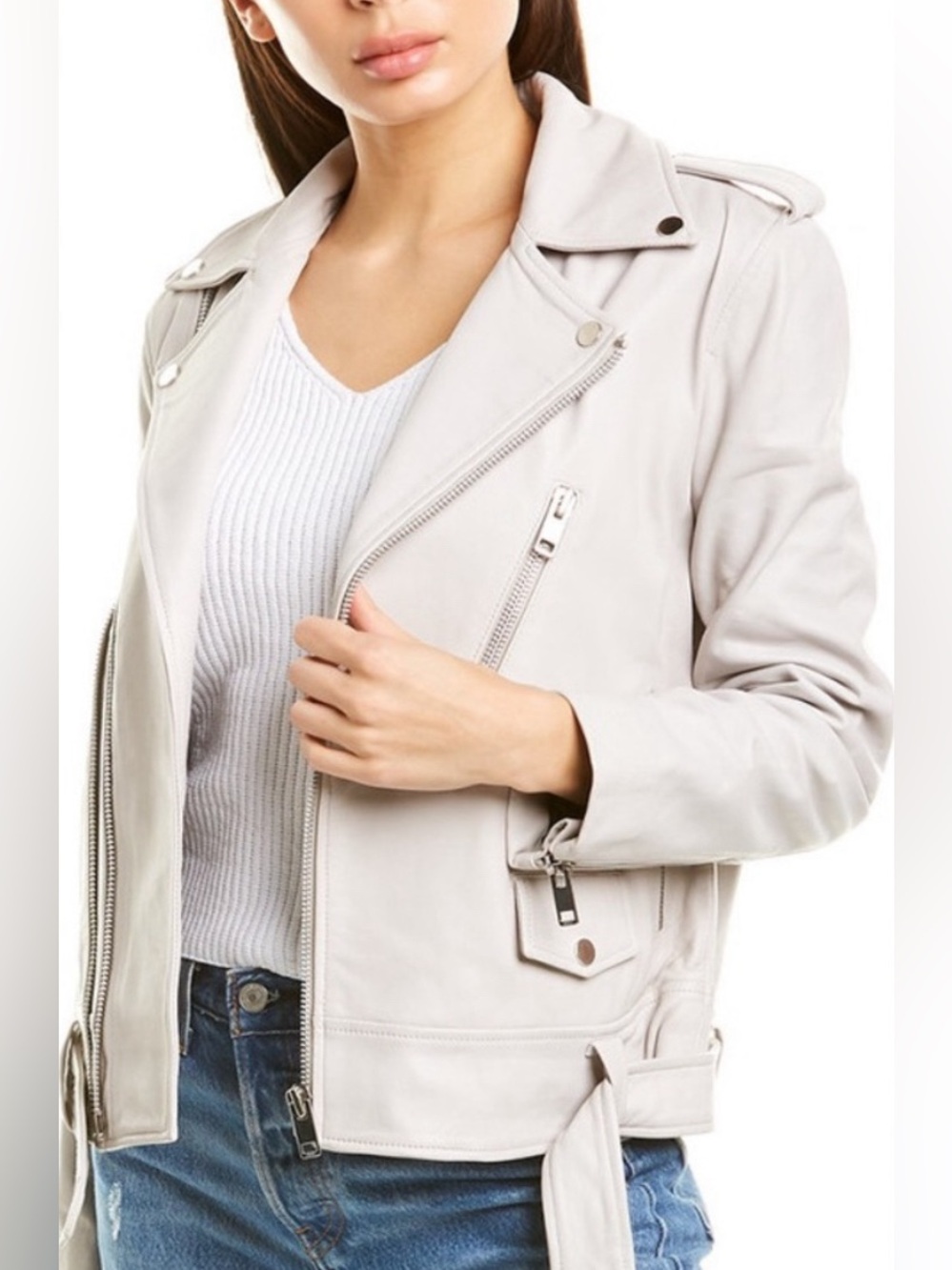 White Walter Baker Leather Jacket